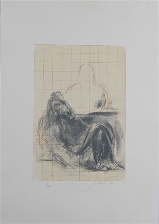 Piero Guccione (Scicli 1935-Modica 2018) Senza titolo (Pietà Michelangelo)...