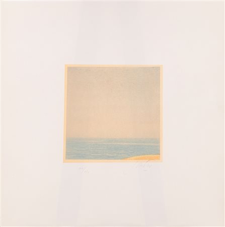 Piero Guccione (Scicli 1935-Modica 2018) Senza titolo Litografia cm 50x50...