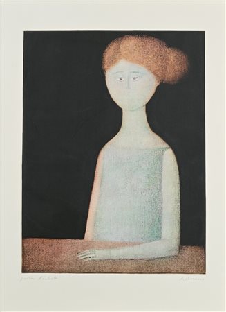 Antonio Bueno (Berlino 1918-Fiesole 1984) Capelli rossi Litografia cm 76x57 -...