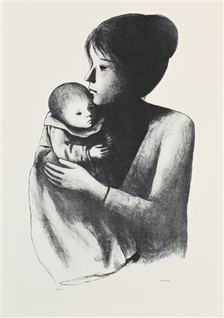 Xavier Bueno (Vera de Bidasoa 1915-Fiesole 1979) Materintà bianco e nero...