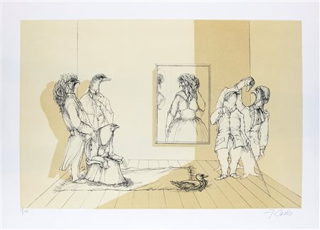 Fabrizio Clerici (Milano 1913-Roma 1993) Senza titolo Litografia cm 50x70...