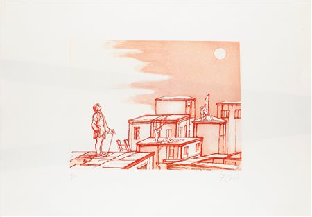 Fabrizio Clerici (Milano 1913-Roma 1993) Senza titolo Acquaforte/acquatinta...