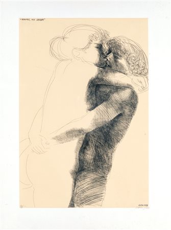 Emilio Greco (Catania 1913-Roma 1995) Vivamus Mea Lesbia 1975 Acquaforte cm...