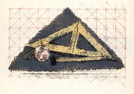 Lorenzo Tornabuoni (Roma 1934-Roma 2004) Senza titolo Litografia cm 50x70...