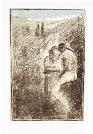 Ruggero Savinio (Torino 1934) Senza titolo Litografia cm 70x49 Firma e...