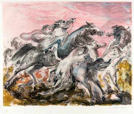 Aligi Sassu (Milano 1912-Pollenca 2000) L'ira di Achille...