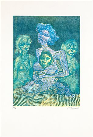 Mino Maccari (Siena 1898-Roma 1989) Senza titolo Litografia cm 70x50 - in...