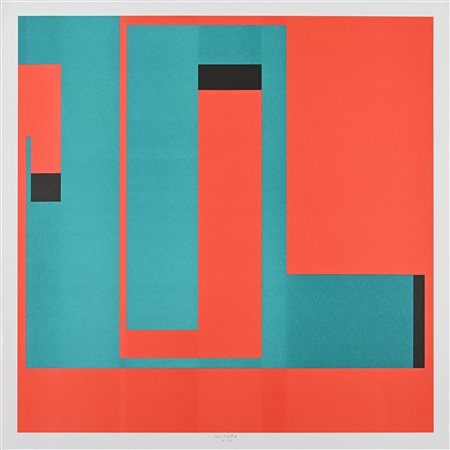 Bruno Munari (Milano 1907-Milano 1998) Negativo Positivo Litografia cm 70x70...