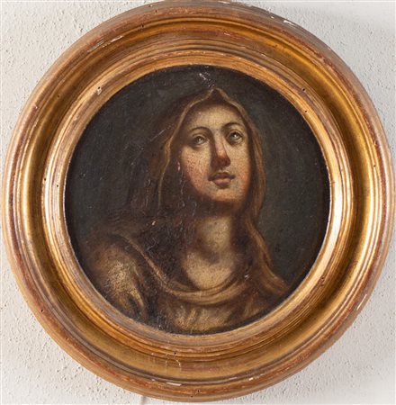Scuola emiliana della seconda metà del XVII secolo. Madonna in adorazione. 