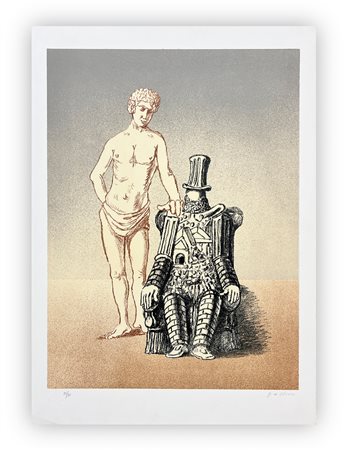 GIORGIO DE CHIRICO (1888-1978) - Il riposo dell'archeologo, 1972