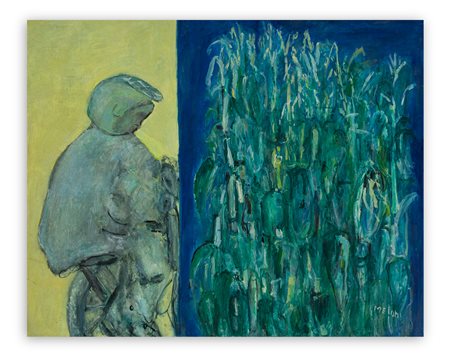 GINO MELONI (1905-1989) - Paesaggio con granoturco, 1969