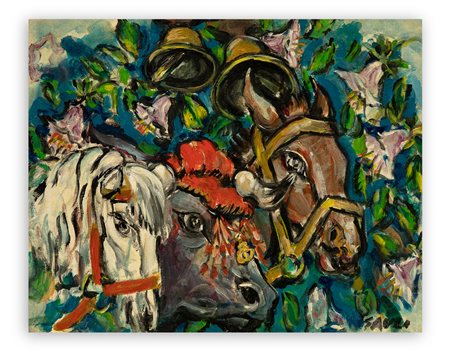 PIERO GAULI (1916-2012) - Festa al paese, anni '60