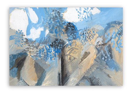 ALBERTO GIANQUINTO (1929-2003) - Nuvole, sassi, ulivi, 1968
