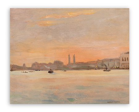 ALBERTO MARTINI (1876-1954) - Tramonto a Venezia, 1945