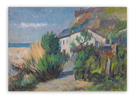 ALFREDO D'ANGELO (1903 - 1986) - La casa vicino al mare ..., 1967