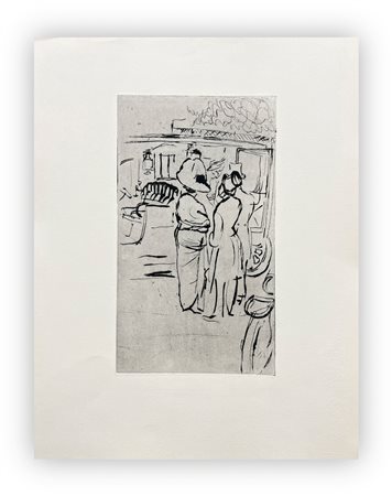 ANSELMO BUCCI (1887-1955) - Paris qui bouge. À bientôt, 1909