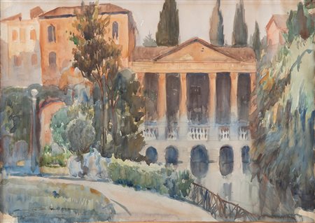 Autore non identificato (XX secolo) Loggetta Valmarana-Vicenza Acquerello su...