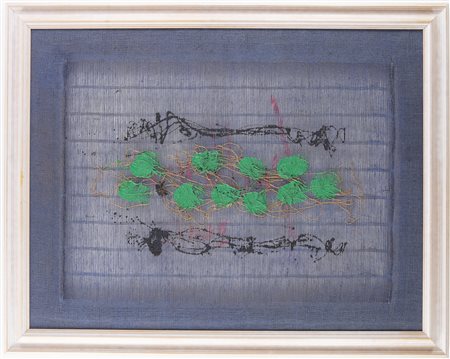 Salvatore Emblema (Terzigno 1929-2006) Senza titolo Terre colorate su tela di...