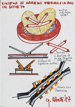 Gianantonio Abate (Como 1984) Senza titolo Tecnica mista su carta 30x21 cm