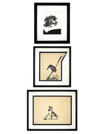 PAZIENZA ANDREA - TRE TAVOLE DE "IL BESTIARIO".