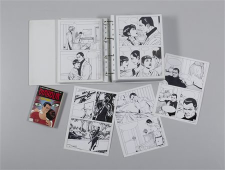 FACCIOLO VINCENZO - Opere da "Diabolik- l'altra donna"Anno: XLIII - 2004Soggetto: Emilio Marco Catellani e Mario GomboliSceneggiatura: Patricia MartinelliMatite: Enzo FaccioloChine: Enzo FaccioloCopertina: Sergio e Paolo Zaniboni.