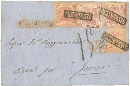 Antichi Stati Italiani - Napoli - Lettera (3 + 5 + 8 + 10 cat. 1.900)