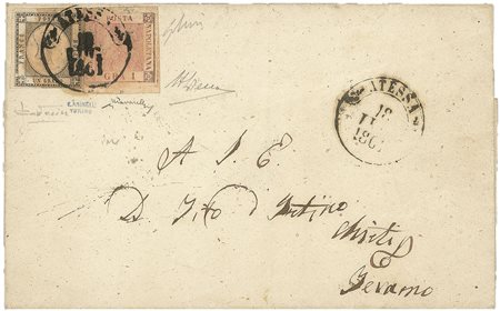 Antichi Stati Italiani - Napoli - Lettera con affrancatura mista