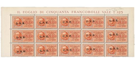 RSI - G.N.R. Brescia - 1943/44 - 2,50 lire Espresso (20/IId)