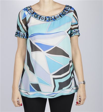 PUCCI EMILIO - Caftano con applicazioni.