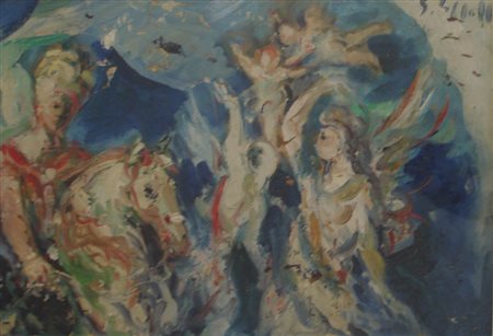 CAPPELLO EMANUELE - 1936 - SENZA TITOLO - OLIO SU TAVOLA cm 35 x 50. Firma in...