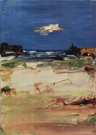 SCATIZZI SERGIO - 1918 2009 - SENZA TITOLO - OLIO SU TELA cm 50 x 35. Firma...