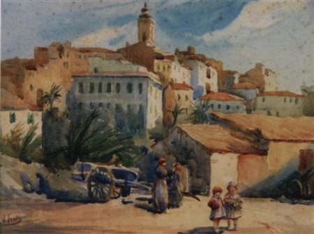 IROLLI VINCENZO - NAPOLI 1860 NAPOLI 1949. PAESAGGIO - ACQUARELLO SU CARTA,...