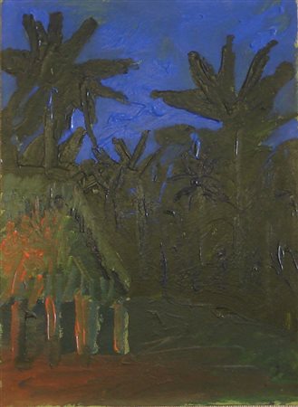 SALVO - LEONFORTE 1947 - SENZA TITOLO, 1990. OLIO SU CARTA APPLICATA SU TELA...