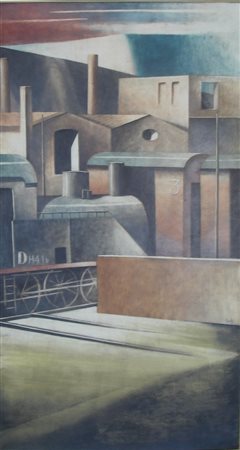 SCUFFI MARCELLO - TIZZANA 1948 - SENZA TITOLO - OLIO SU TELA cm 110 x 60....