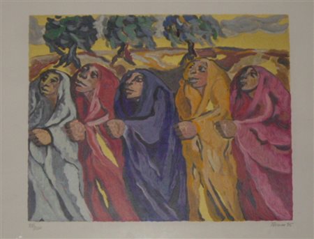 TERRUSO SAVERIO - MONREALE 1939 - SENZA TITOLO, 1996 – SERIGRAFIA cm 60 x 70....