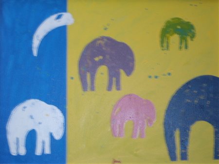 ZANI CORRADO - Pordenone 1952 - SENZA TITOLO - OLIO SU TELA cm 60 x 80. Firma...