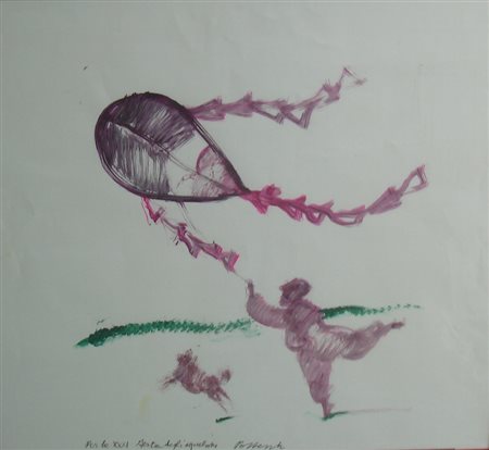 POSSENTI ANTONIO - LUCCA 1933 - XXXI FESTA DEGLI AQUILONI - TECNICA MISTA SU...