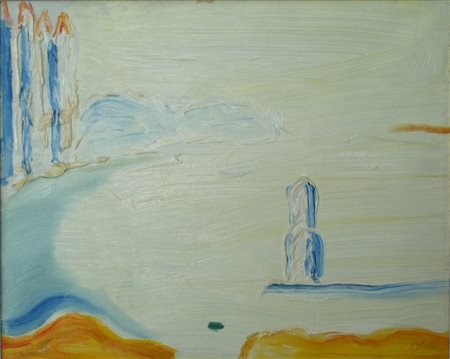 GUIDI VIRGILIO - ROMA 1891 VENEZIA 1984 - BACINO DI SAN MARCO - OLIO SU TELA,...