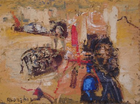 BORGHI ALFONSO - 1944 - PROVENCE, 2011 - OLIO E TECNICA MISTA cm 60 x 80....