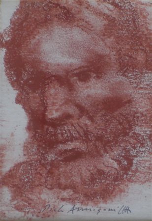 ANNIGONI PIETRO - MILANO 1910 FIRENZE 1988 – VOLTO - SANGUIGNA SU CARTA cm 14...