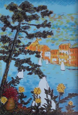 CASCELLA MICHELE - ORTONA A MAR 1892 MILANO 1989 - OMAGGIO A PORTOFINO -...