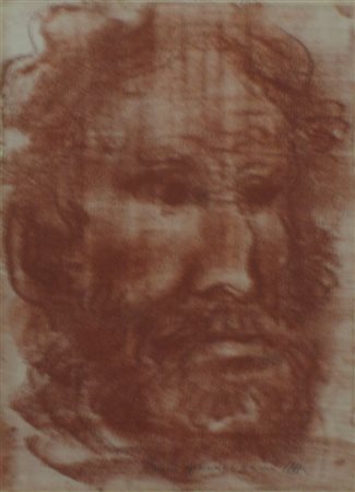 ANNIGONI PIETRO - MILANO 1910 FIRENZE 1988 – VOLTO - SANGUIGNA SU CARTA, cm...