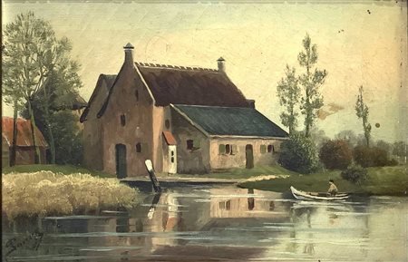 Paesaggio case sul lago, Primi 20° secolo