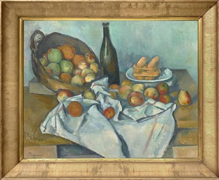 Cornice in legno dorato con stampa di natura morta