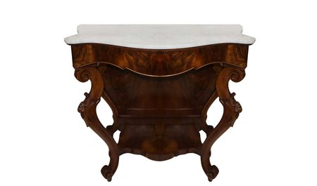 Console in radica di noce, nineteen° secolo