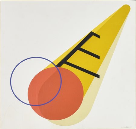 Nicolay Diulgheroff GRAVITA' - ATTRAZIONE DI CERCHI, 1972 serigrafia su...