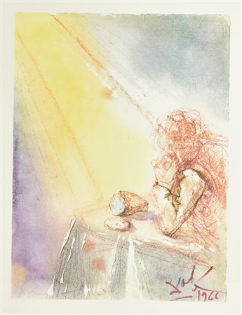 Da Salvador Dali' PATER NOSTER fotolitografia su carta, cm 40x30 firma e data...