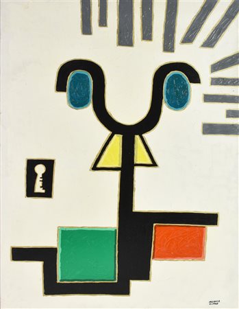 Michel Cimo' COLOR DELLA VITA, 2003 olio su tela, cm 100x70 firma sul retro:...