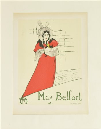 D'apres Henri de Toulouse-Lautrec SENZA TITOLO litografia a colori estratta...