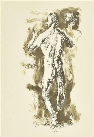 Luigi Bonichi Scipione FIGURA fotolitografia su carta Fabriano, cm 28,5x20;...
